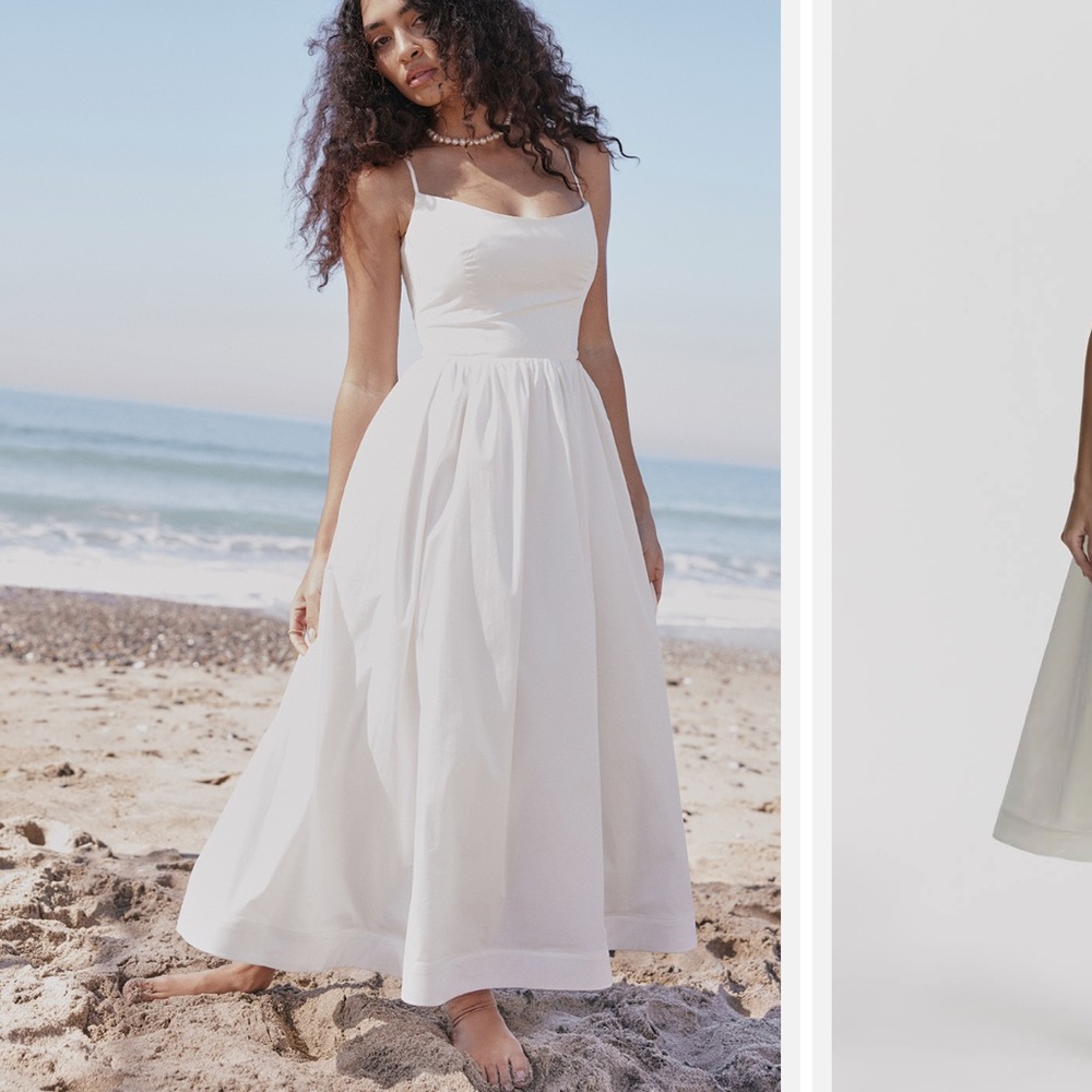 house of cb lolita ivory white corset sundress midi dress